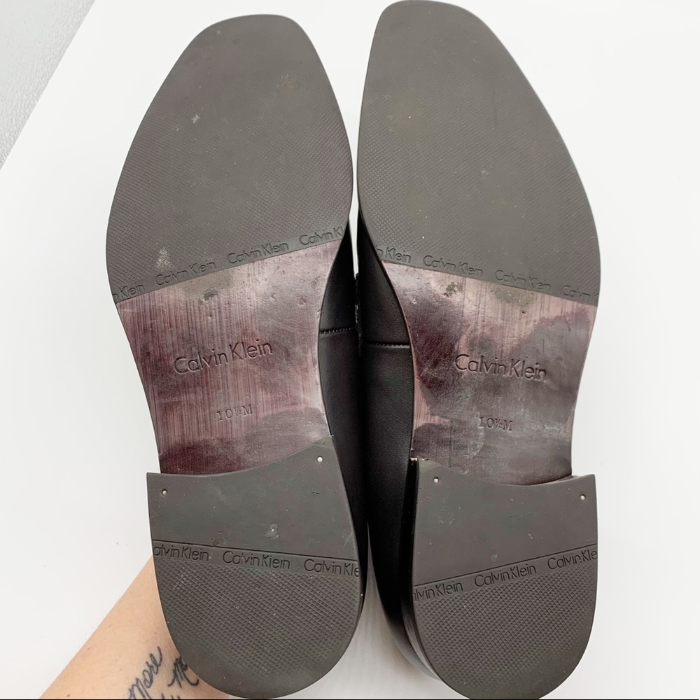 Men’s Calvin Klein Elkan Slip On Leather Loafers in Dark Brown Size 10.5M - Picture 6 of 12